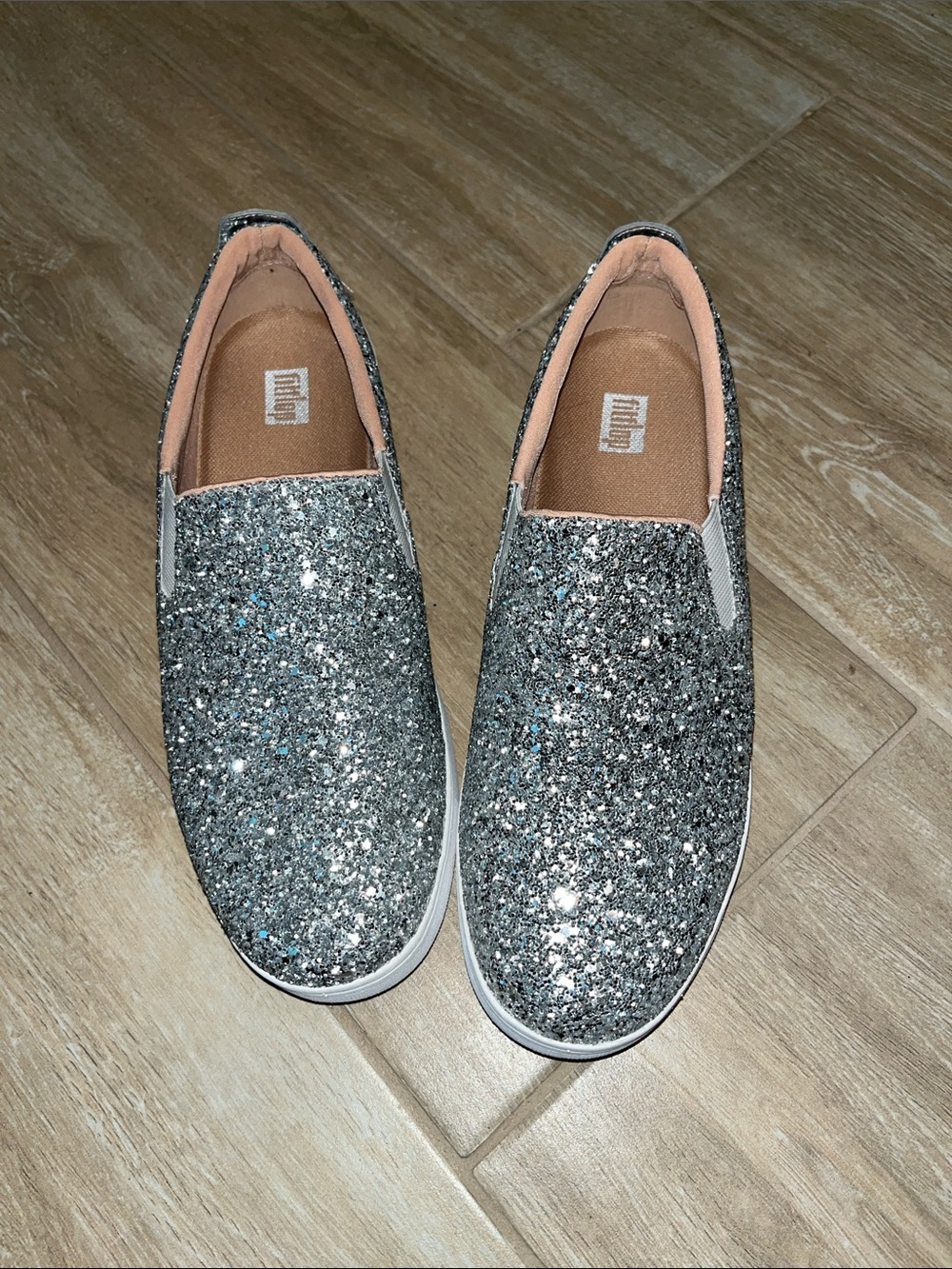 Fitflop Silver Sania Glitter Skates Box